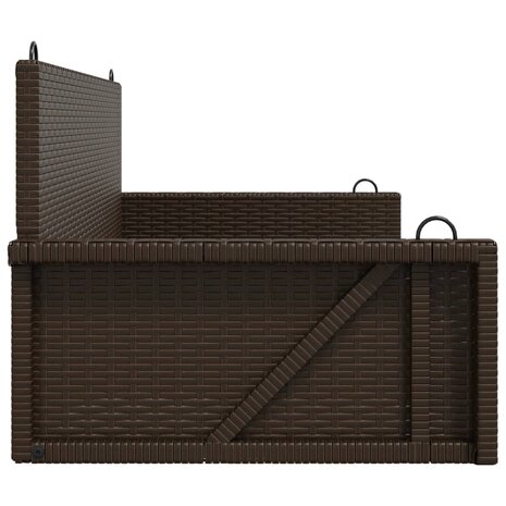 Schommelbank 119x56x48 cm poly rattan bruin 5