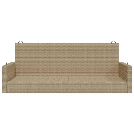 Schommelbank 119x56x48 cm poly rattan beige 4