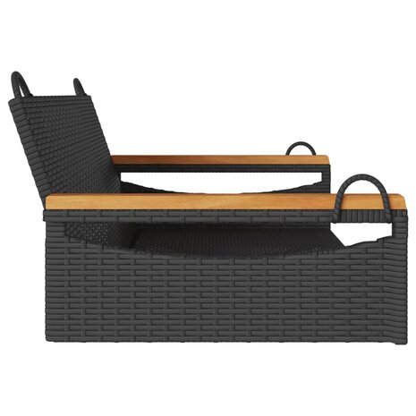 Schommelbank 109x62x40 cm poly rattan zwart 5