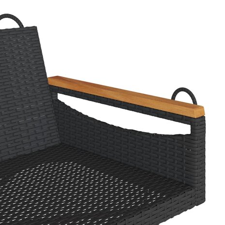 Schommelbank 109x62x40 cm poly rattan zwart 7