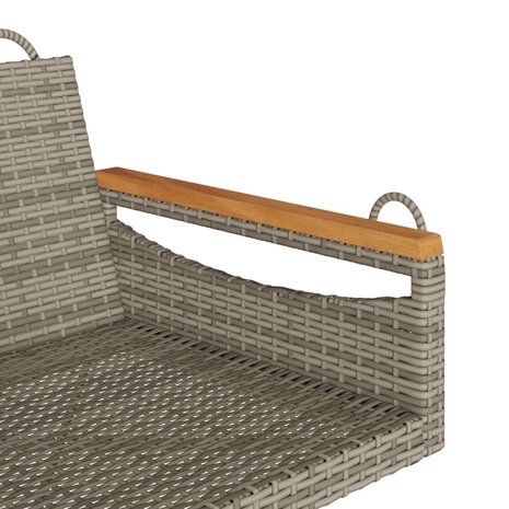 Schommelbank 63x62x40 cm poly rattan grijs 7