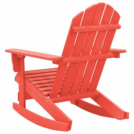 Schommelstoel Adirondack massief vurenhout rood 4