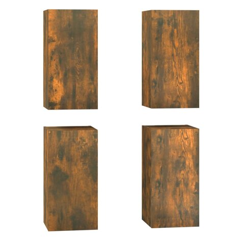 Tv-meubelen 4 st 30,5x30x60 cm bewerkt hout gerookt eikenkleur 2