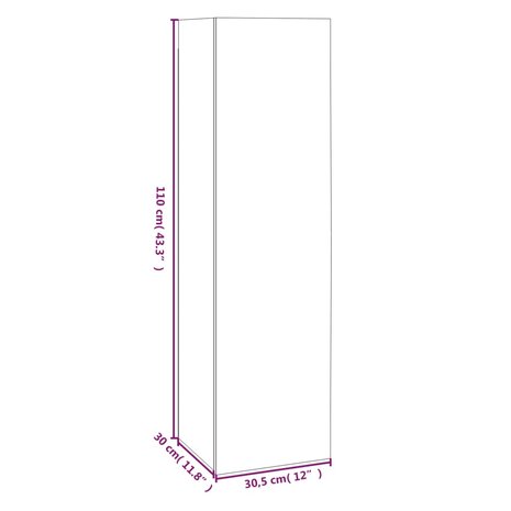 Tv-meubelen 4 st 30,5x30x110 cm bewerkt hout grijs sonoma eiken 7