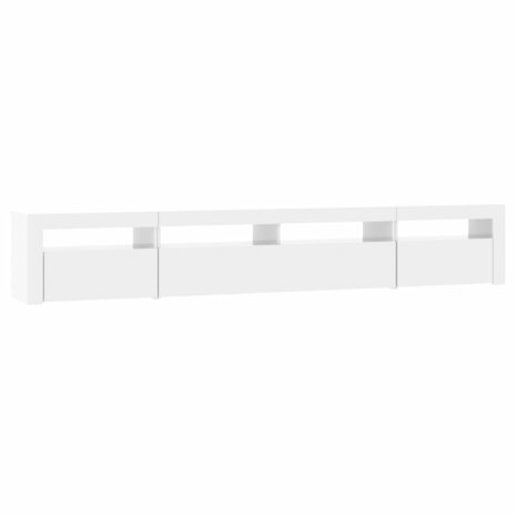 Tv-meubel met LED-verlichting 240x35x40 cm hoogglans wit 7