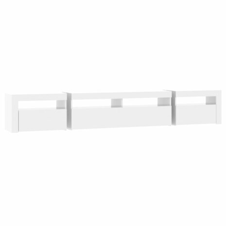 Tv-meubel met LED-verlichting 240x35x40 cm hoogglans wit 8