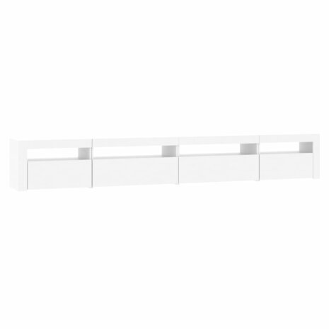 Tv-meubel met LED-verlichting 270x35x40 cm wit 7