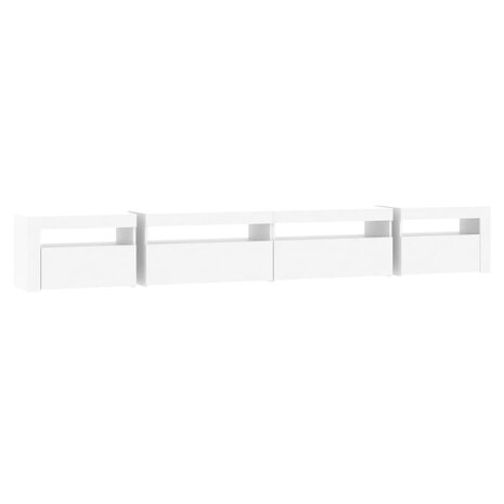 Tv-meubel met LED-verlichting 270x35x40 cm wit 8