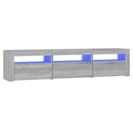 Tv-meubel met LED-verlichting 180x35x40 cm grijs sonoma eiken 2