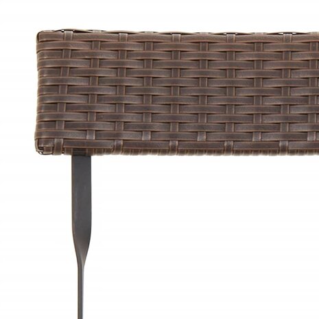 Bistrostoelen 4 st inklapbaar poly rattan en staal bruin 8