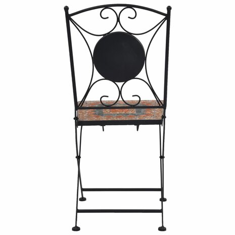 Bistrostoelen mozaïek 2 st oranje en grijs 5