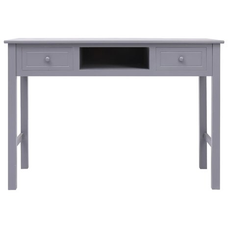 Bureau 108x45x76 cm massief paulowniahout grijs 4