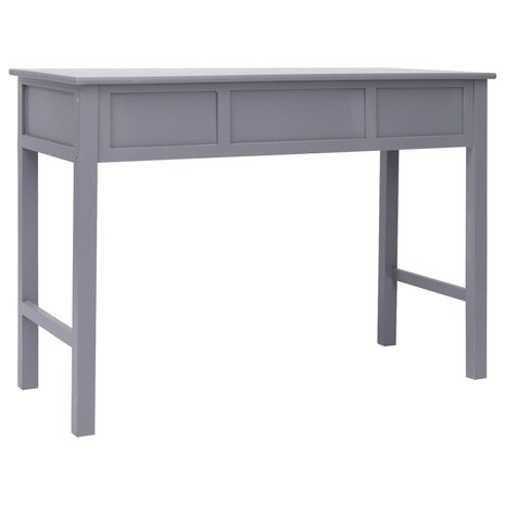 Bureau 108x45x76 cm massief paulowniahout grijs 5