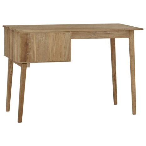 Bureau met 2 lades 110x52x75 cm massief teakhout 5