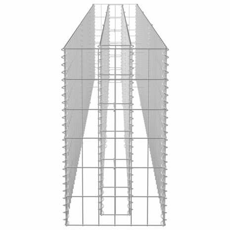 Gabion plantenbak verhoogd 270x30x60 cm gegalvaniseerd staal 5
