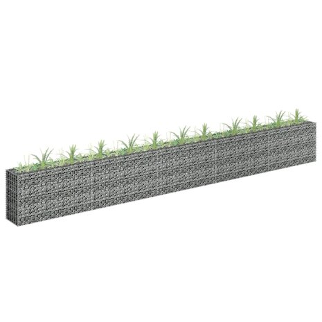 Gabion plantenbak verhoogd 450x30x60 cm gegalvaniseerd staal 1