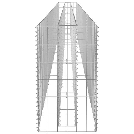 Gabion plantenbak verhoogd 450x30x60 cm gegalvaniseerd staal 5