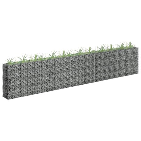 Gabion plantenbak verhoogd 450x30x90 cm gegalvaniseerd staal 1