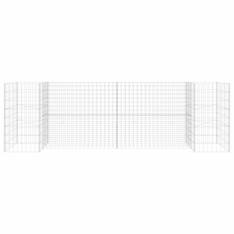 Gabion plantenbak H-vormig 260x40x80 cm staaldraad 3