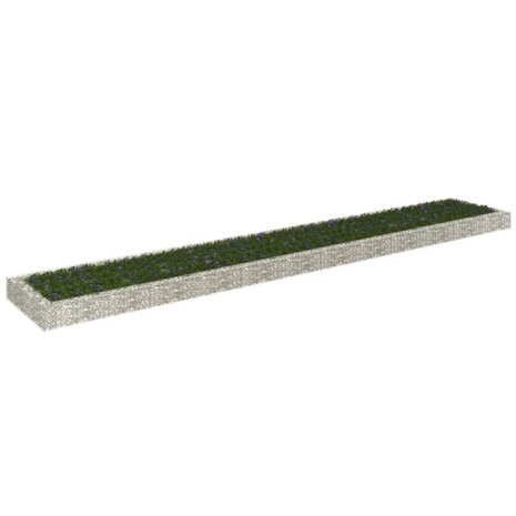 Gabion plantenbak verhoogd 600x100x20 cm gegalvaniseerd staal 1