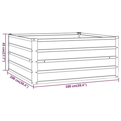 Plantenbak verhoogd 100x100x45 cm cortenstaal roestig 7