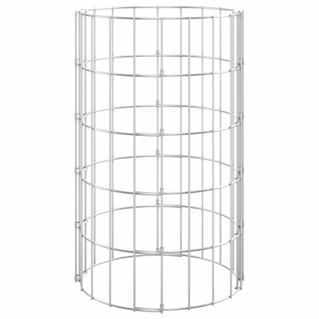 Gabion plantenbakken 3 st rond verhoogd Ø30x50 cm staal 4