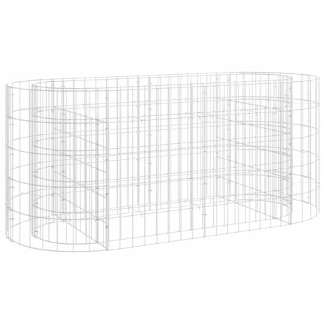 Gabion plantenbak verhoogd 120x50x50 cm gegalvaniseerd ijzer 2