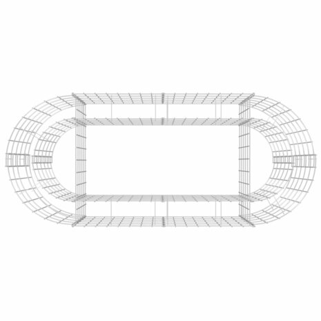 Gabion plantenbak verhoogd 120x50x50 cm gegalvaniseerd ijzer 6