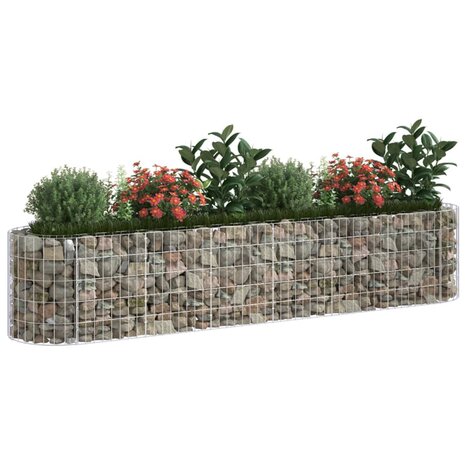 Gabion plantenbak verhoogd 260x50x50 cm gegalvaniseerd ijzer 3