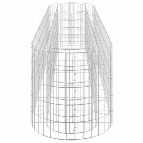 Gabion plantenbak verhoogd 260x50x50 cm gegalvaniseerd ijzer 5