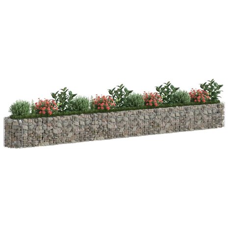 Gabion plantenbak verhoogd 470x50x50 cm gegalvaniseerd ijzer 3