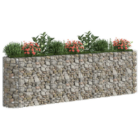 Gabion plantenbak verhoogd 330x50x100 cm gegalvaniseerd ijzer 3