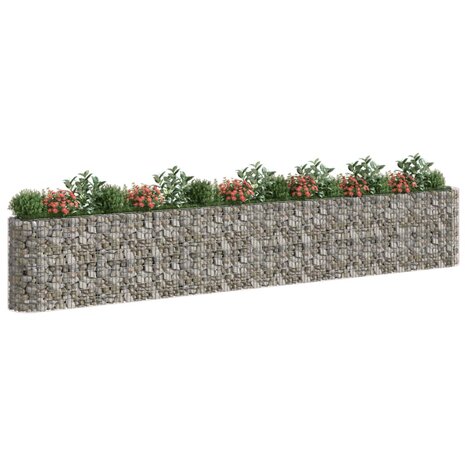 Gabion plantenbak verhoogd 610x50x100 cm gegalvaniseerd ijzer 3