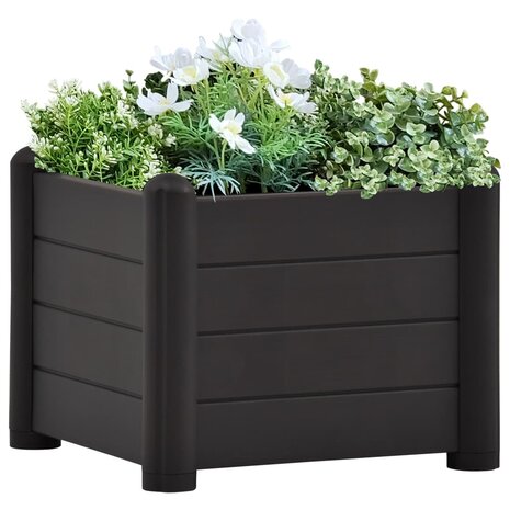 Plantenbak verhoogd 43x43x35 cm PP antraciet 1