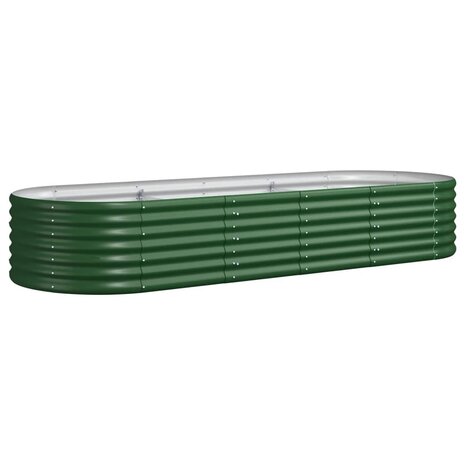 Plantenbak 224x80x36 cm gepoedercoat staal groen 2