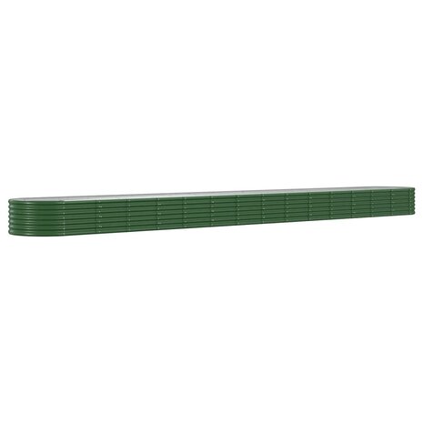 Plantenbak 620x80x36 cm gepoedercoat staal groen 2