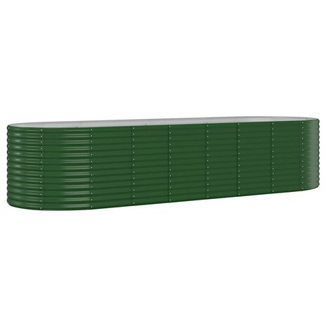 Plantenbak 322x100x68 cm gepoedercoat staal groen 2