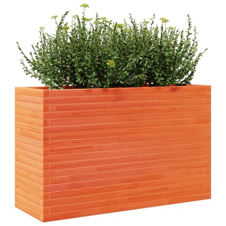 Plantenbak 110x40x68,5 cm massief grenenhout wasbruin 4