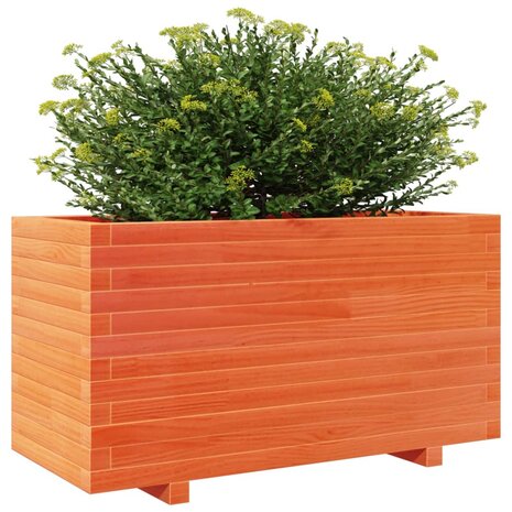 Plantenbak 90x40x49,5 cm massief grenenhout wasbruin 4