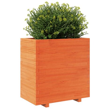 Plantenbak 70x40x72,5 cm massief grenenhout wasbruin 4