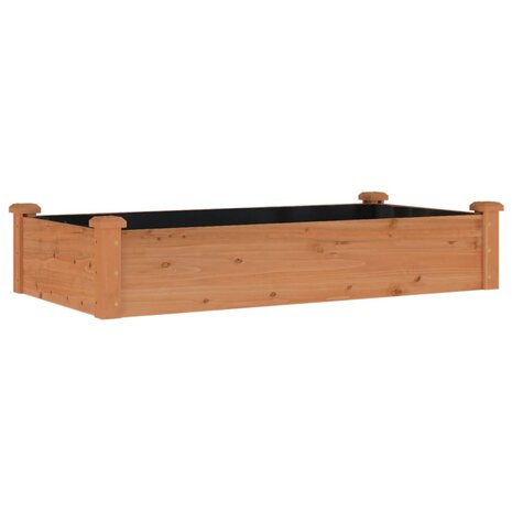 Plantenbak verhoogd met voering 120x60x25 cm vurenhout bruin 2