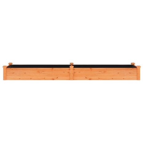 Plantenbak verhoogd met voering 240x60x25 cm vurenhout bruin 4