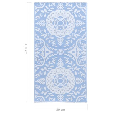 Buitenkleed 80x150 cm PP babyblauw 7