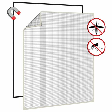 Insectenhor voor ramen magnetisch 100x120 cm wit 4