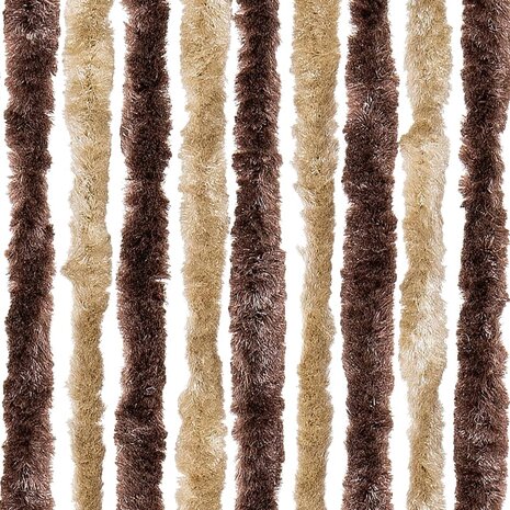 Vliegengordijn 100x220 cm chenille beige en lichtbruin 6