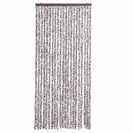 Vliegengordijn 90x220 cm chenille bruin en beige 3