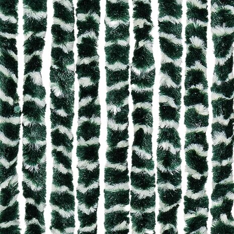 Vliegengordijn 118x220 cm chenille groen en wit 5