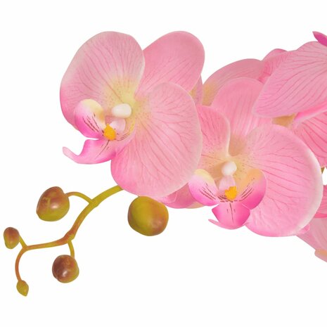 Kunstplant orchidee met pot 65 cm roze 2