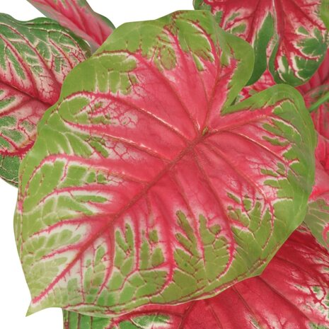 Kunstplant caladium met pot 85 cm groen en rood 2