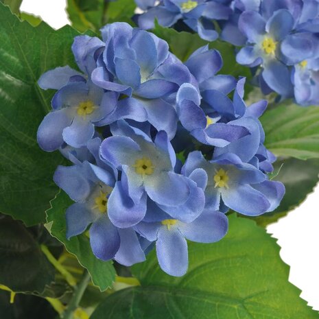 Kunst hortensia plant met pot 60 cm blauw 2